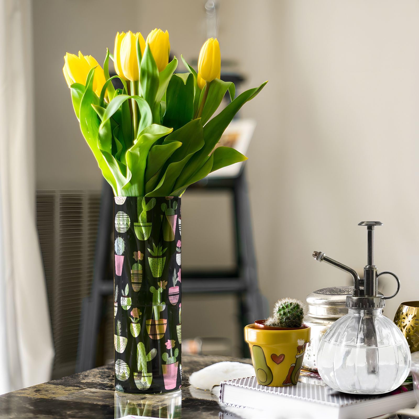 Amazon.com: J JOYSAY Cactus Planter Black Flower Vase for
